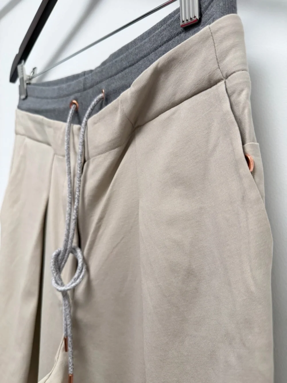 Kit And Ace Quick Drawstring Trouser West Coast Fit Tan Gray Size 4